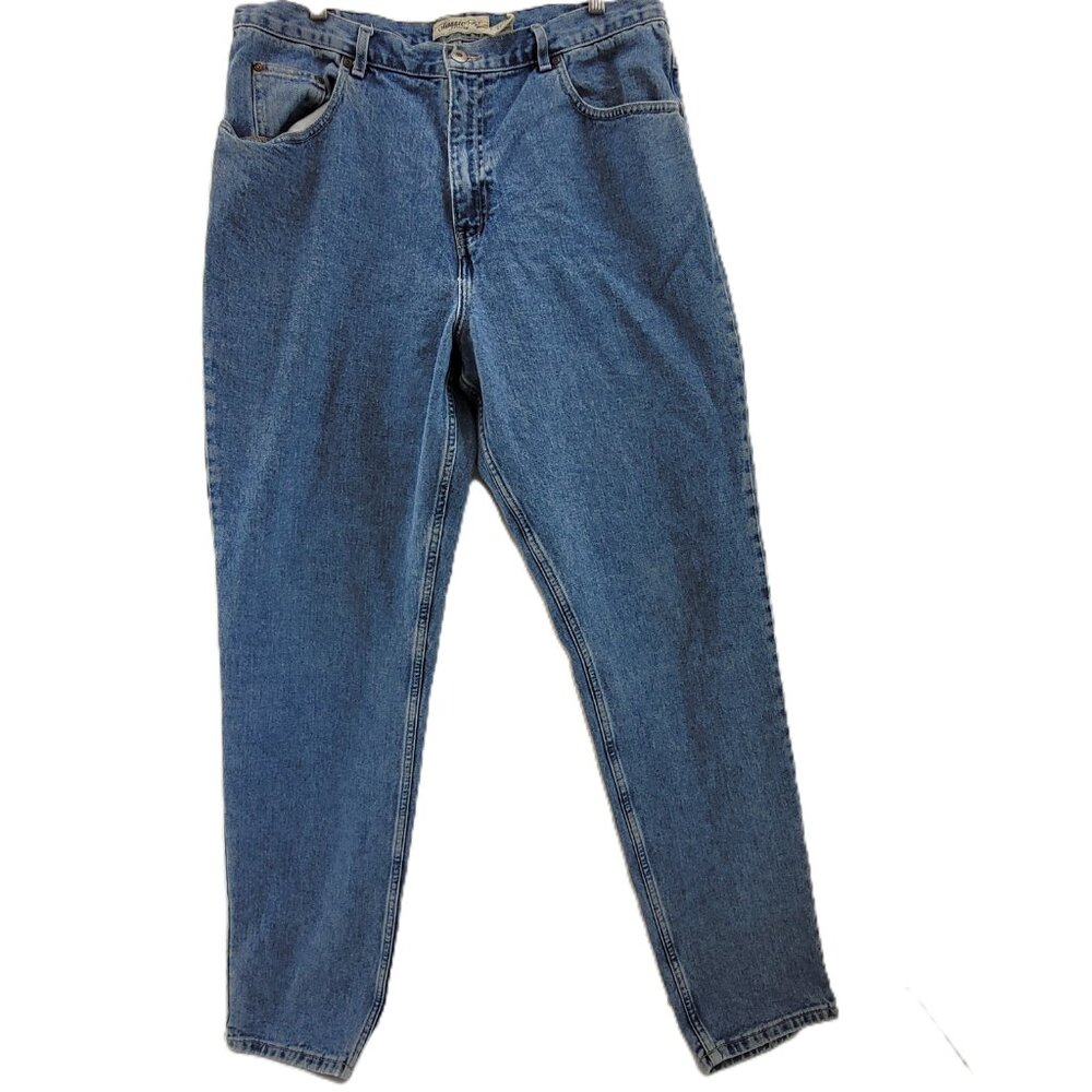 Vintage St Johns Bay Jeans 20T ULTRA TALL 35x36 Heavy Cotton High Waist Taper